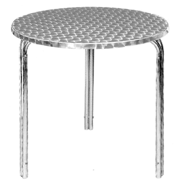 Bolero Tisch Edelstahl, rund, 60 cm