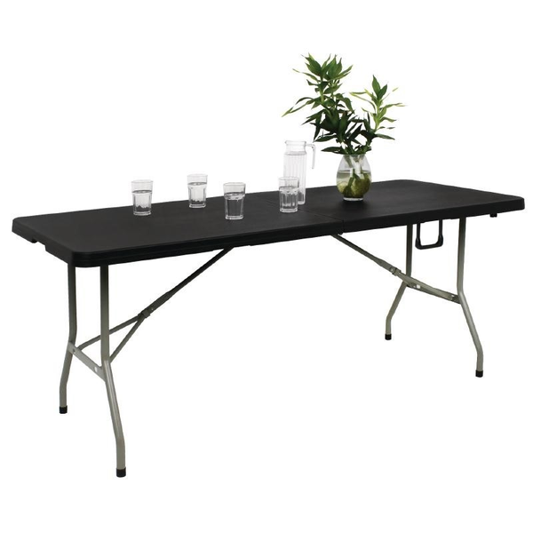 Bolero Buffet-Tisch, klappbar, 183 cm, schwarz