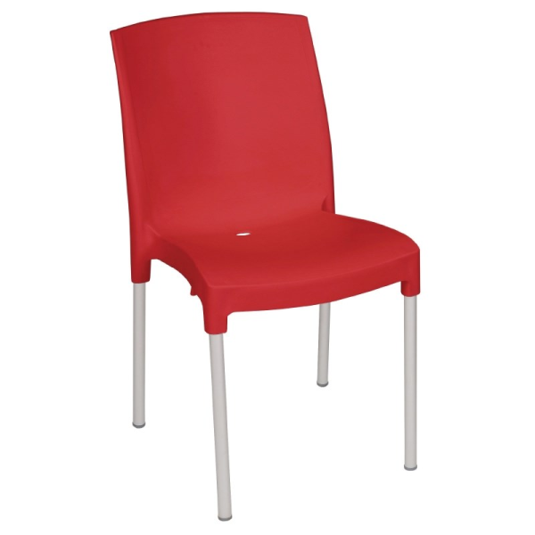 Bolero Stapelbarer Bistrostuhl  rot