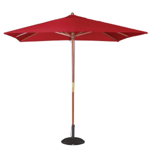 Bolero viereckiger Sonnenschirm 2,5m Durchmesser rot