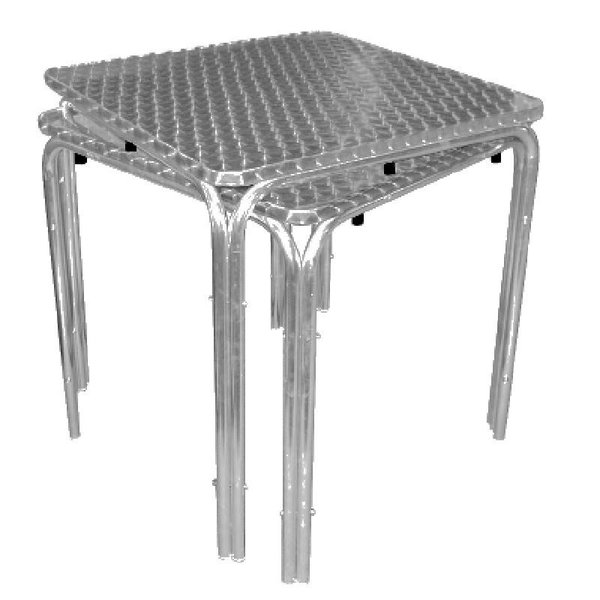 Bolero Tisch Edelstahl, quadratisch 70 cm