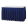Skirting mit Kellerfalte Boxpleat blau