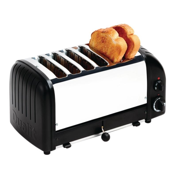 Dualit Toaster 6, Edelstahl + schwarz