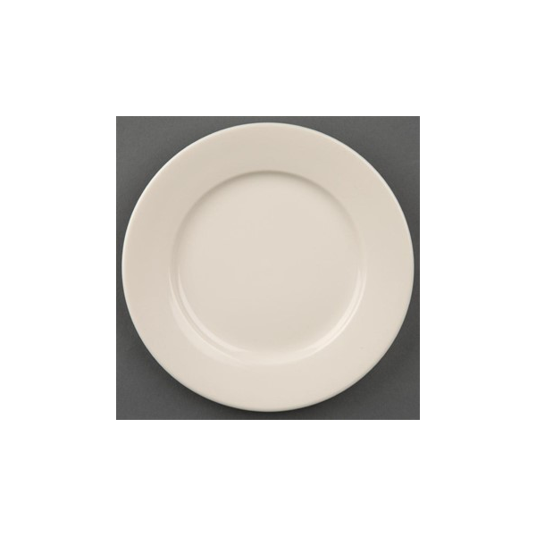 Olympia Elfenbein Teller mit breiter Fahne 25 cm