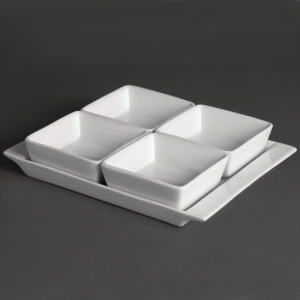 Olympia Weiß Servierschale mit 4 Schälchen