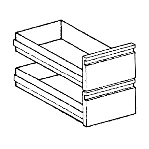 2 Schubladen GN 1/1 für Unterbau 400 mm