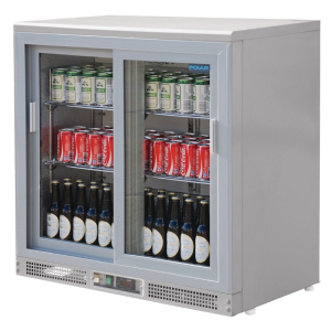 Polar Bardisplay silberfarbig 180 Flaschen