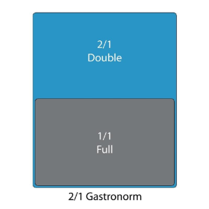 Vogue GN-Behälter Edelstahl 200mm GN2/1