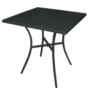 Bistromöbel aus Stahl viereckig 70cm schwarz