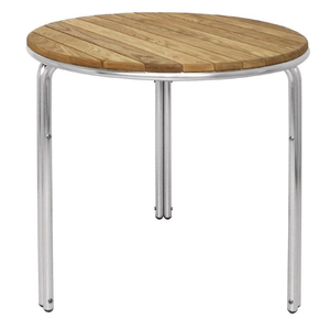 Bolero Tische aus Aluminium und Eschenholz rund 60cm