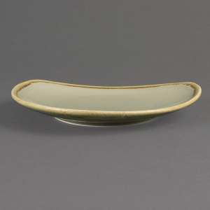 Olympia Kiln dreieckiger Teller Moos 23cm