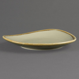 Olympia Kiln dreieckige Platte Moos 28cm