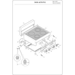 Elektroherd 4 Cerankochflächen -Top-