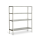Edelstahlregal 2,0 x 0,48 m - mit 4 Ablagen (VERSTELLBAR)