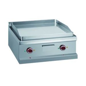 Elektro Grillplatte 1/2 glatt 1/2 gerillt hartverchromt...