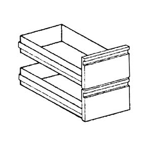 2 Schubladen GN 2/1 für Unterbau 700 mm