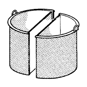 Korb für Kochkessel 2x 1/2 50 Liter
