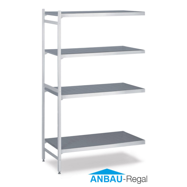 Aluminium Anbauregal (Eloxiert) - 900 x 1800 mm