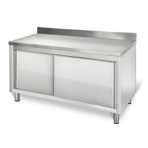 Arbeitsschrank 1,8m - mit Schiebetür und Aufkantung