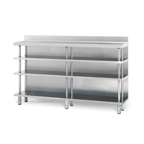 Bar Arbeitstisch 2,0m x 0,3m, mit 4 Ablagen