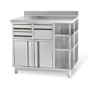 Kaffee Unterschrank 1,0m, mit Ablage Rechts