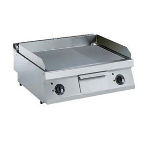 Elektro Grillplatte, 2/3 glatt - 1/3 gerillt aus...