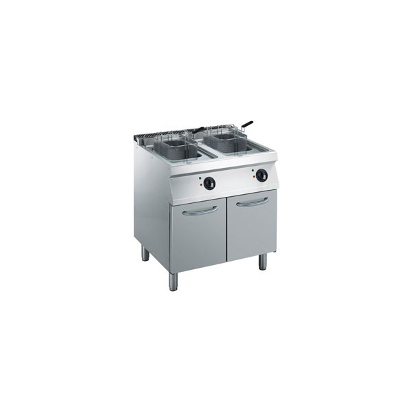 Elektro Friteuse 2x 14 Liter auf Unterbau
