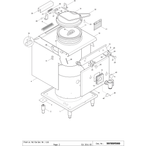 Gas Kochkessel 60 Liter, direkt beheizt, auf Unterbau