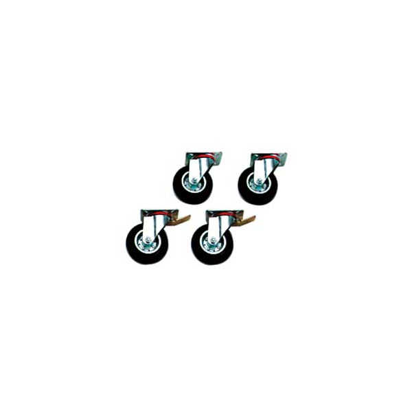 Set of 4 wheels (2 with brakes)