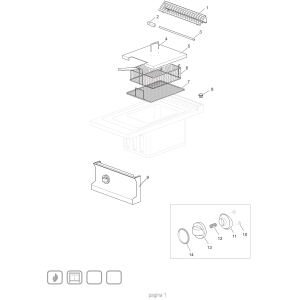 Gas Friteuse 1 Becken 20 Liter auf Unterschrank mit Pendeltür