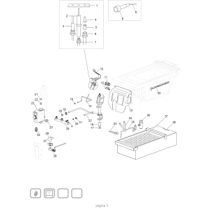 Gas Friteuse 1 Becken 20 Liter auf Unterschrank mit Pendeltür