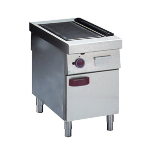 Gas Grillplatte, glatt, offener Unterbau, "zentrales...
