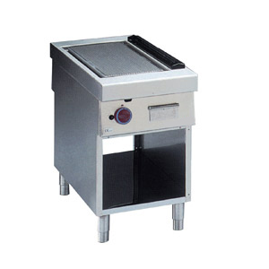 Gas Grillplatte, gerillt, offener Unterbau,...