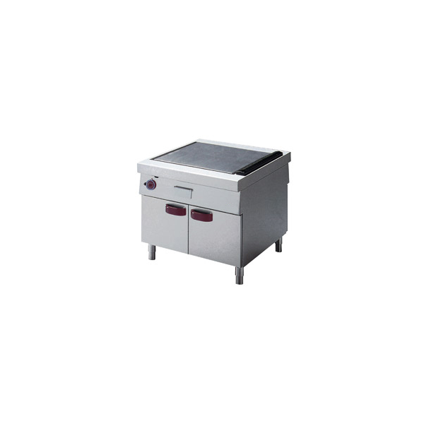 Gas Grillplatte, glatt, hartverchromt, Unterbau, "zentrales durchreichen"
