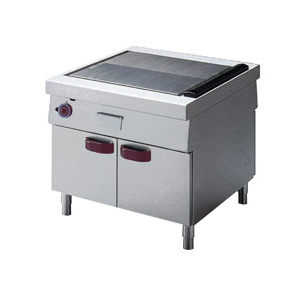 Grillplatte, hartverchromt, offener Unterbau,...