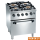 Gasherd 4 Brenner auf Gasbackofen GN 2/1
