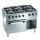 Gasherd 6 Brenner, Gasbackofen GN 2/1 und Unterbau