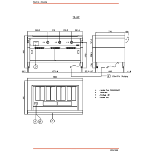 Elektro "Teppanyaki" Platte, 3 Zonen (3x 3,0 kW), Unterschrank