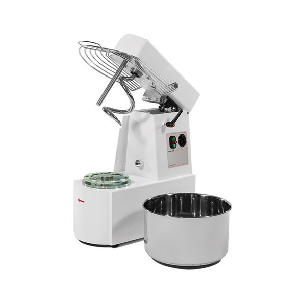 Teigmaschine 42 Liter / 2 Geschwindigkeiten + Timer + Rädersatz