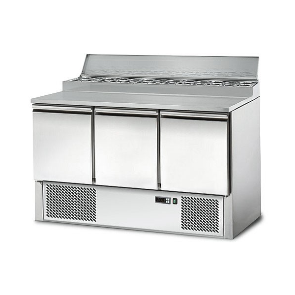 Saladette / Zubereitungstisch 1,37mx0,7m - mit 3 Türen