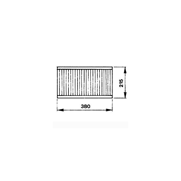 1/2 Grillauflage, Dimensionen 380x215 mm