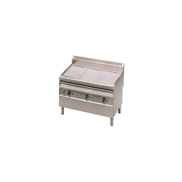 Gas Vaporgrill mit Grillauflage in "O"-Form, auf Unterbau