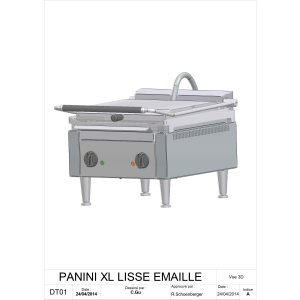 Kontaktgrill "HOHE LEISTUNG", emaillierte Platten