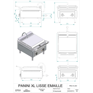Kontaktgrill "HOHE LEISTUNG", emaillierte Platten