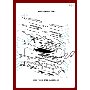 Elektro Kontaktgrill Panini DOPPELT, gerillte Platte