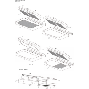 Elektro Kontaktgrill Panini DOPPELT, gerillte Platte