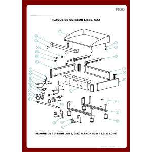 Grillplatte glatt, Gas