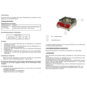 Gas Hockerkocher, 1 Brenner (5 kW)