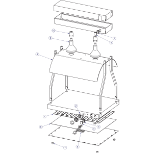 Wärmebrücke, Infrarotlampen (3x 250 W)