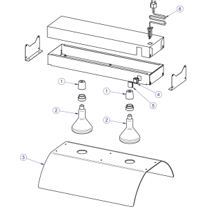 Wärmebrücke, Infrarotlampen (3x 250 W)